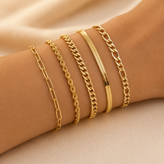 Ensemble de bracelets Ellis en or